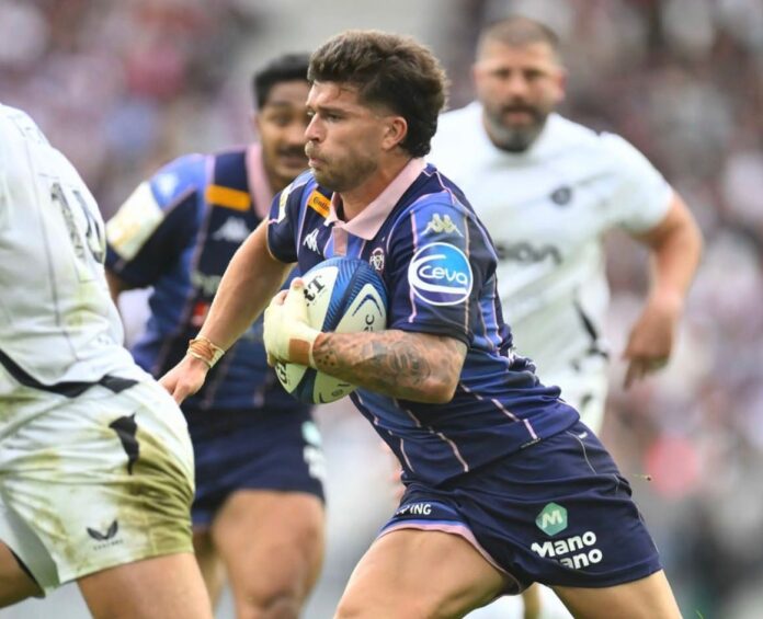 Matthieu Jalibert în timpul semifinalei UBB – Bath 38-26 (foto: Instagram UBB)