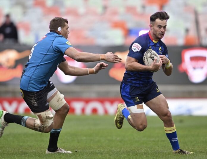 Dylan Schwartz (CS Dinamo/ România) în partida Suzuki Griquas 35-20 România A. Sursa foto: Instagram Griquas Rugby