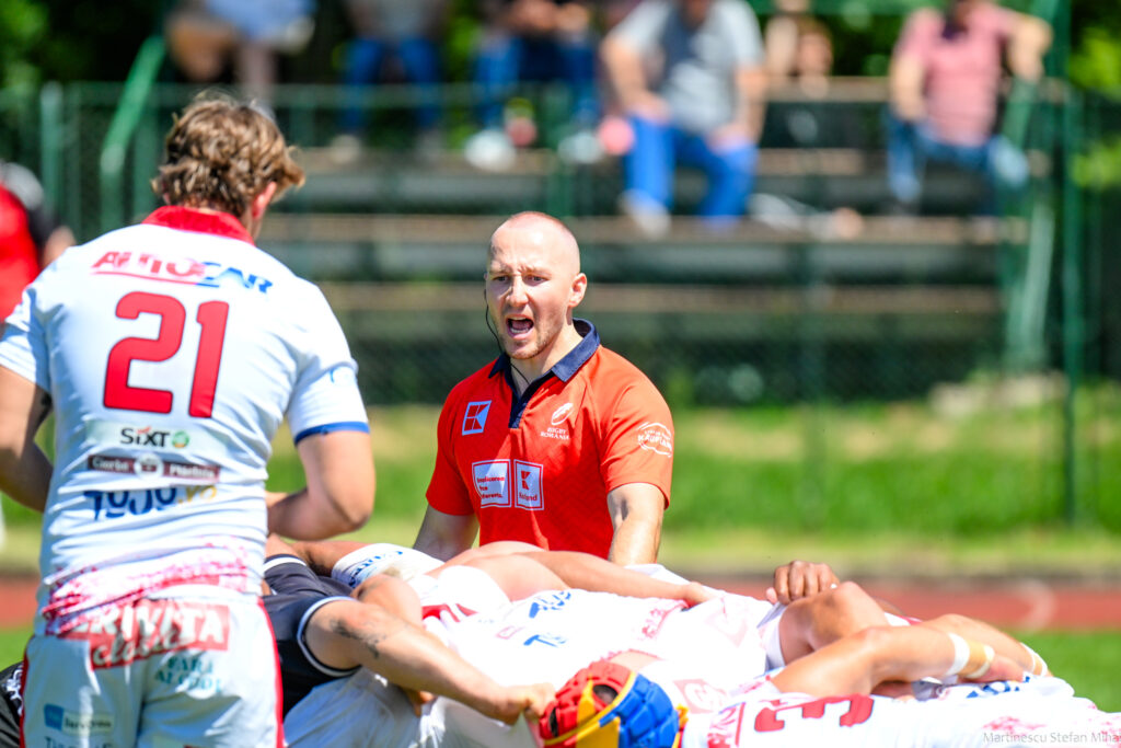 Andrei Ballok a oficiat la meciul din Liga de Rugby Kaufland dintre CS Universitatea ELBI Cluj și CS Dinamo București.